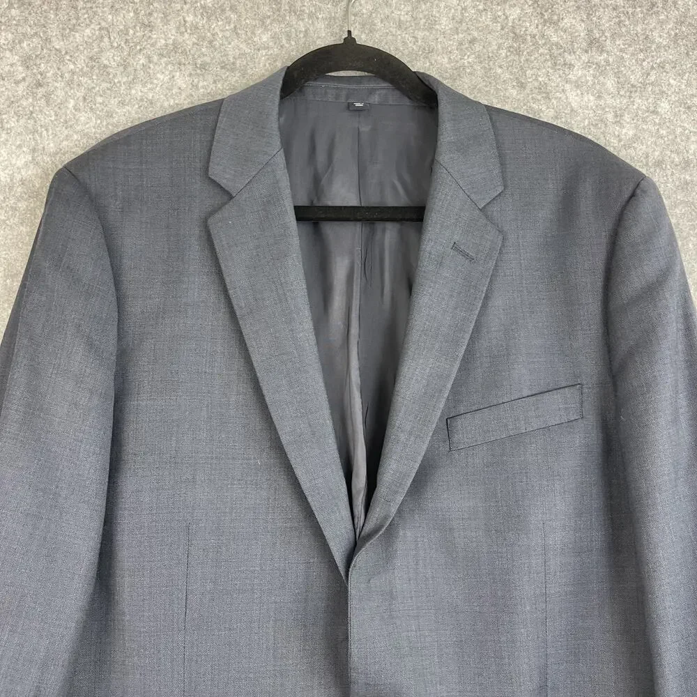 J Crew‎ Thompson Blazer Sport Coat Mens 42L Blue Wool 2 Button Preppy Career